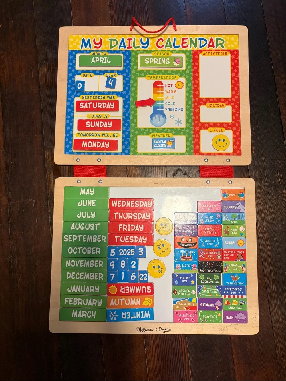 Melissa & Doug My Daily Calendar - Preschool Educational Calendar days, weather